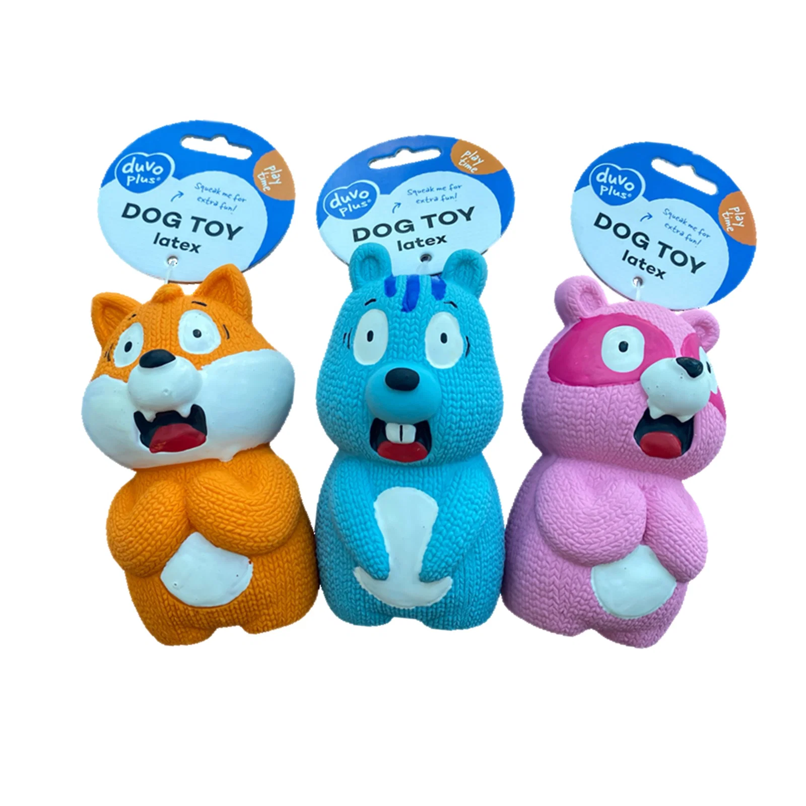 Duvo Latex surprised fox/bear/beaver